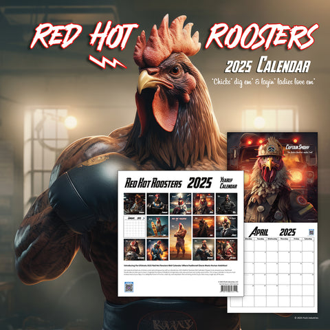 Red Hot Roosters 2025 Chicken Calendar